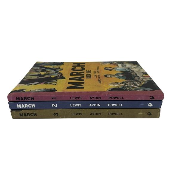 March Trilogy Books 1-3 by John Lewis Andrew Aydin Nate Powell - Picture 8 of 13